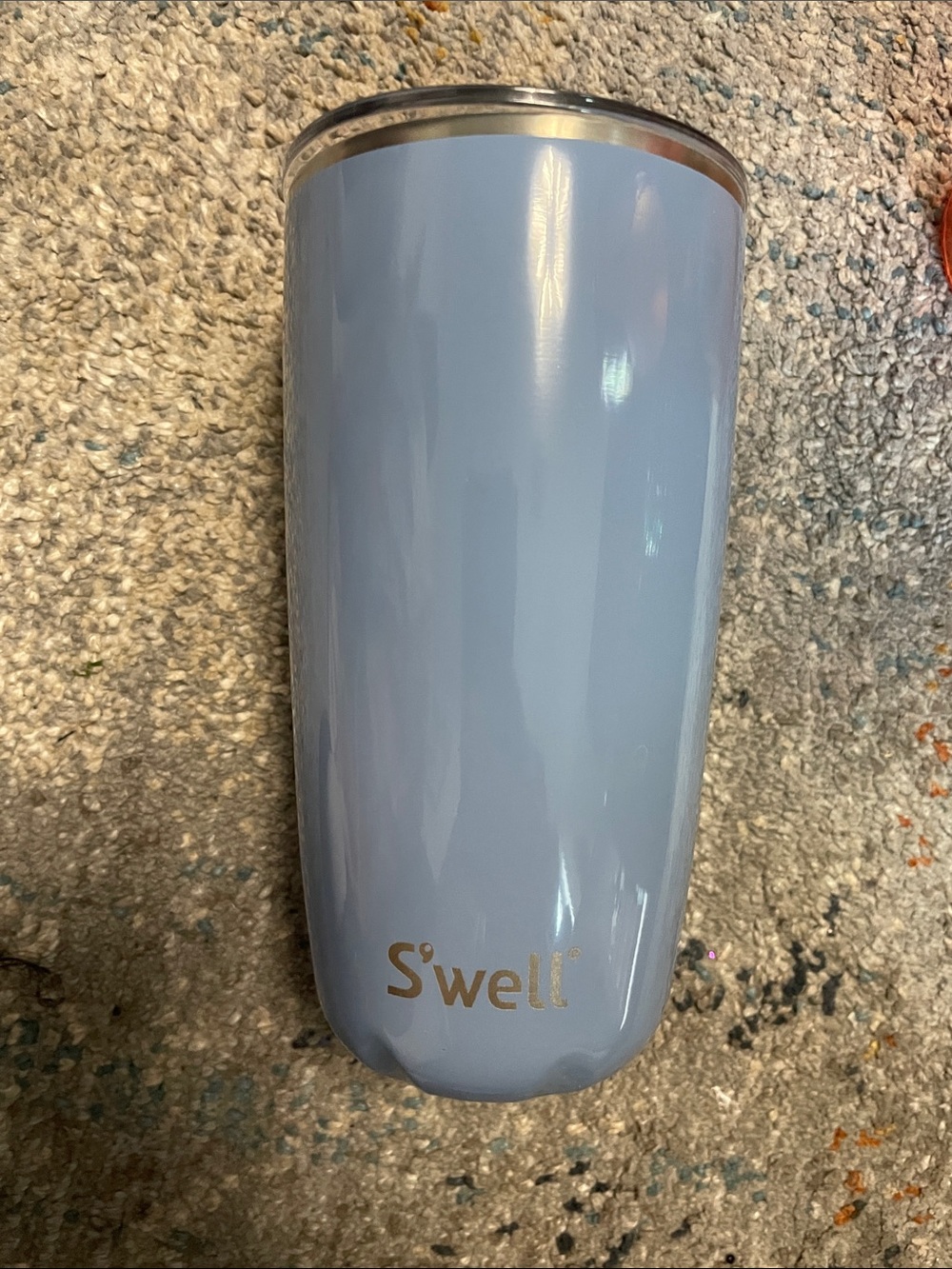 S'well Pastel Blue Stainless Tumbler with Gold Logo
